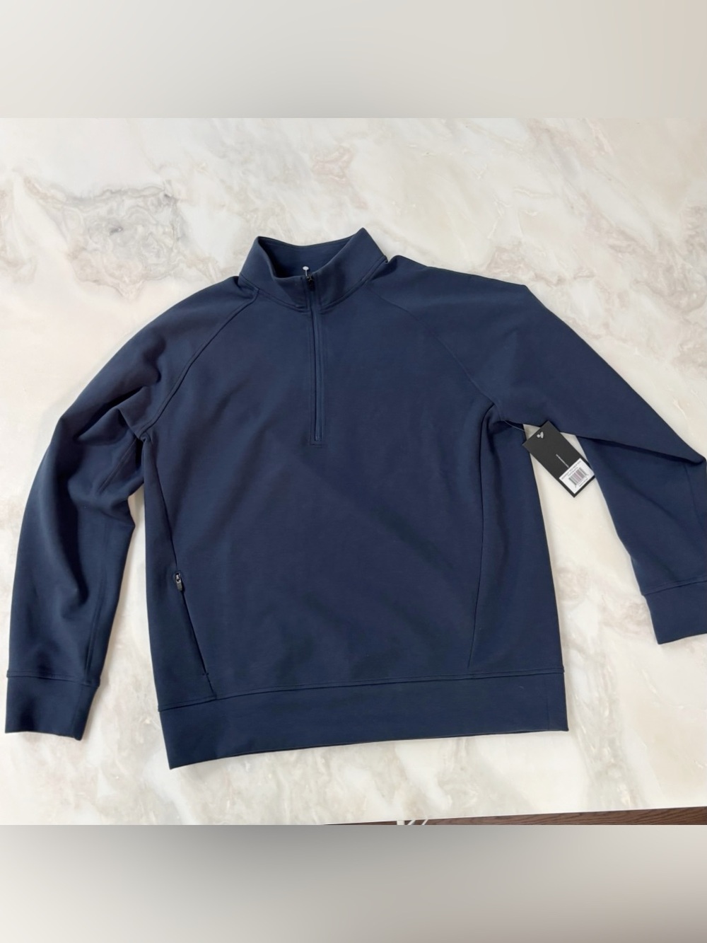 Ten Thousand Midweight Tech Mockneck Sweatshirt 1/2 Zip Size Large New Navy